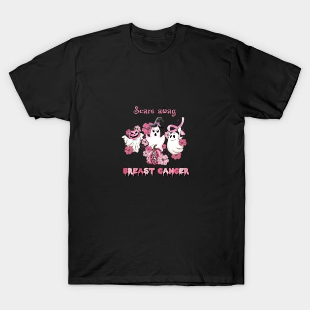 Scare Away Breast Cancer T-Shirt by TsunamiMommy